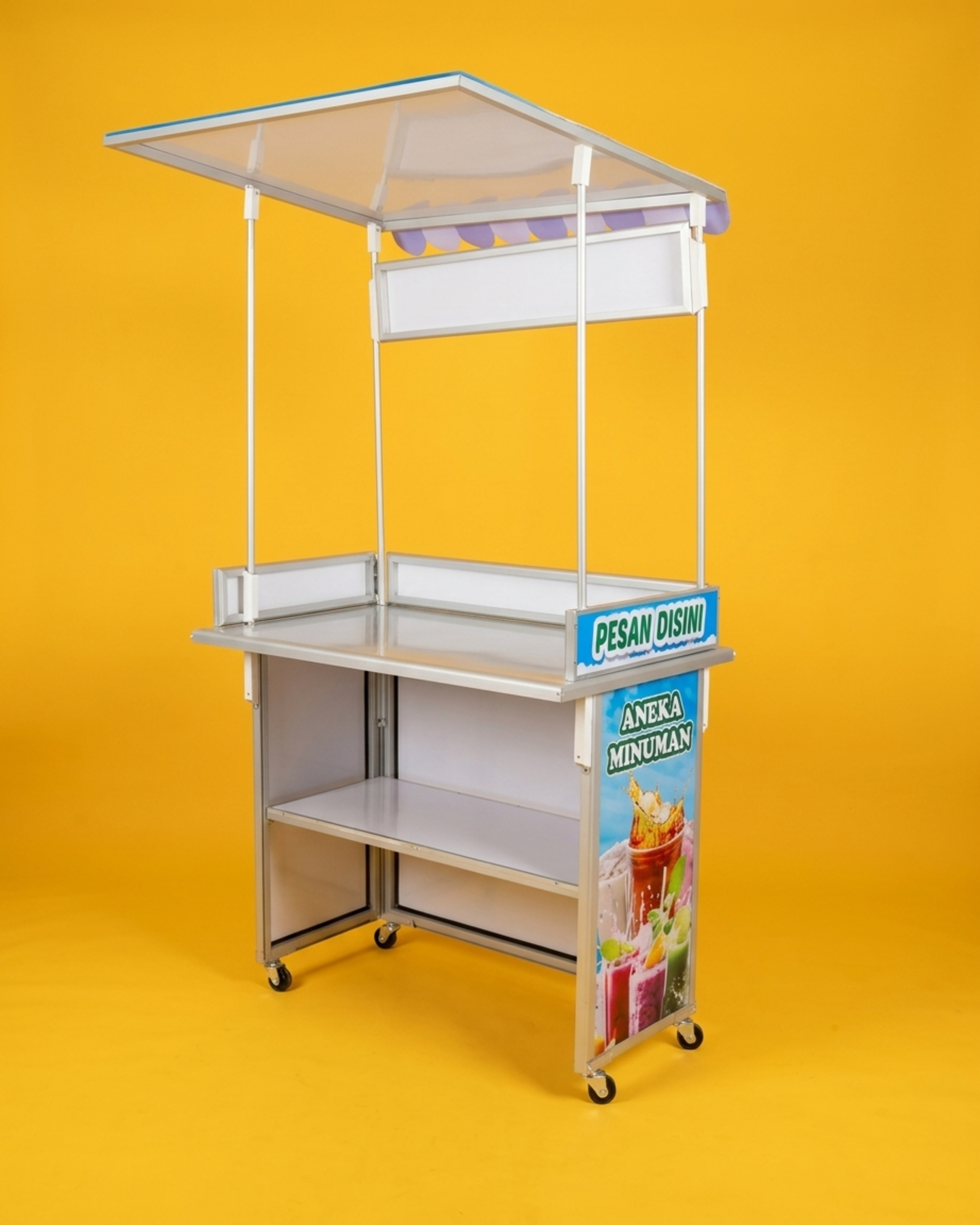 Booth Portable Model Sekat Atap Gerobak Lipat Untuk Jualan / Dagang