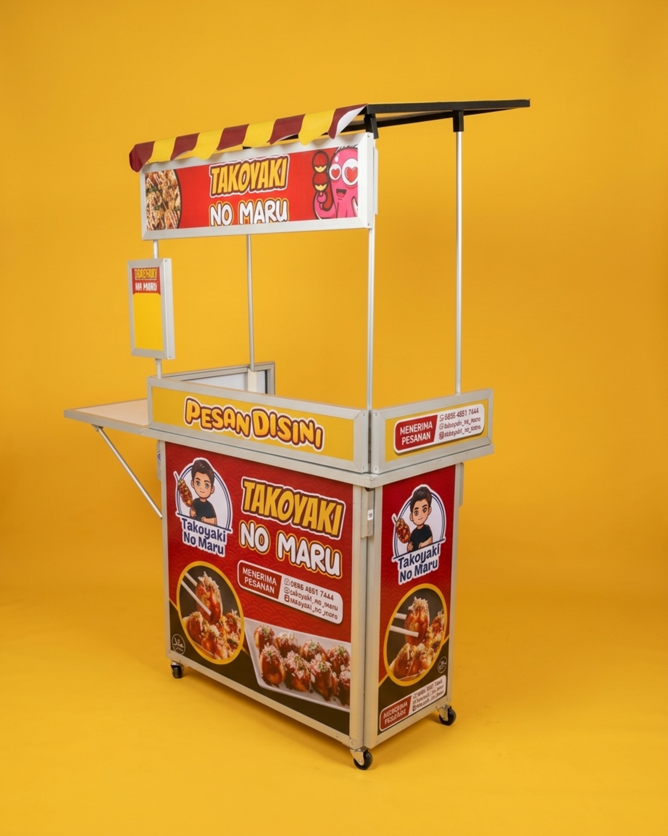 Booth Portable Model Meja Samping Plus Atap Untuk Display Jualan Bisa Di Lipat